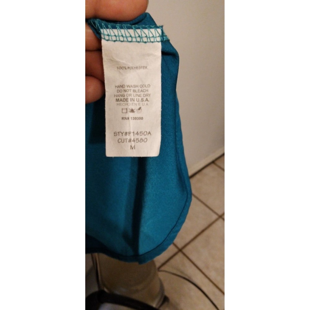 Peppermint womens teal sleeveless romper size medium. - Picture 9 of 9